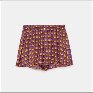 Studio Silk Checked Shorts